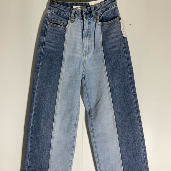 Pacsun 90s Boyfriend High Rise Two Toned Kaz Color 5-Pocket Zip Button Fly Sz 22 - Picture 8 of 16